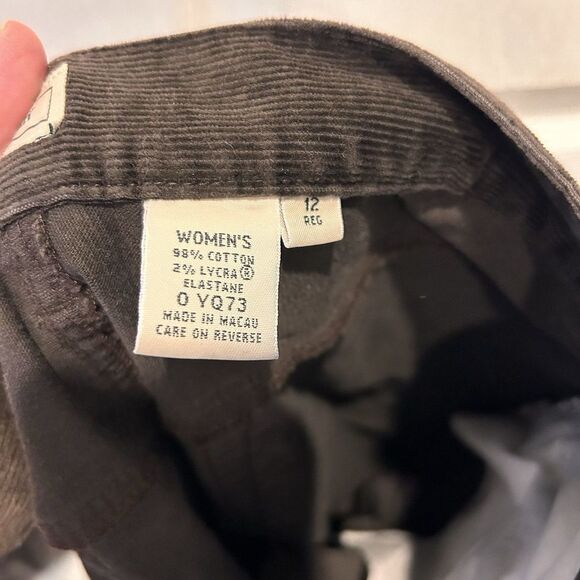 LL Bean Women's Brown Straight‎ Leg Corduroy Pants Size 12 Boho Countryside - Picture 7 of 7